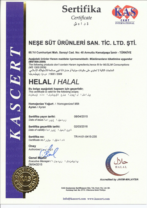 halal sample certificate HVE KAS » ARASI Global Network ULUSLAR » Halal